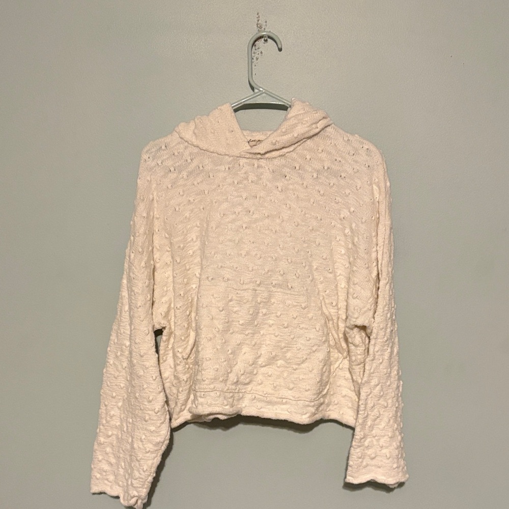 Free People Off-White hoodie sweater.